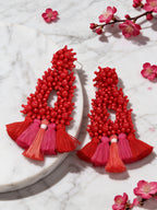 Geometric Glass Drop Earrings | Clip or Pin