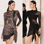 Latin Dance Leotard Top & Tassel Skirt Set