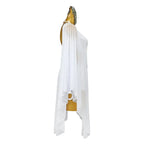 Rhinestone Latin Dance Dress with Accessories Set — White