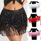 Sequin Fringe Hip Scarf | Belly Dance Wrap Skirt