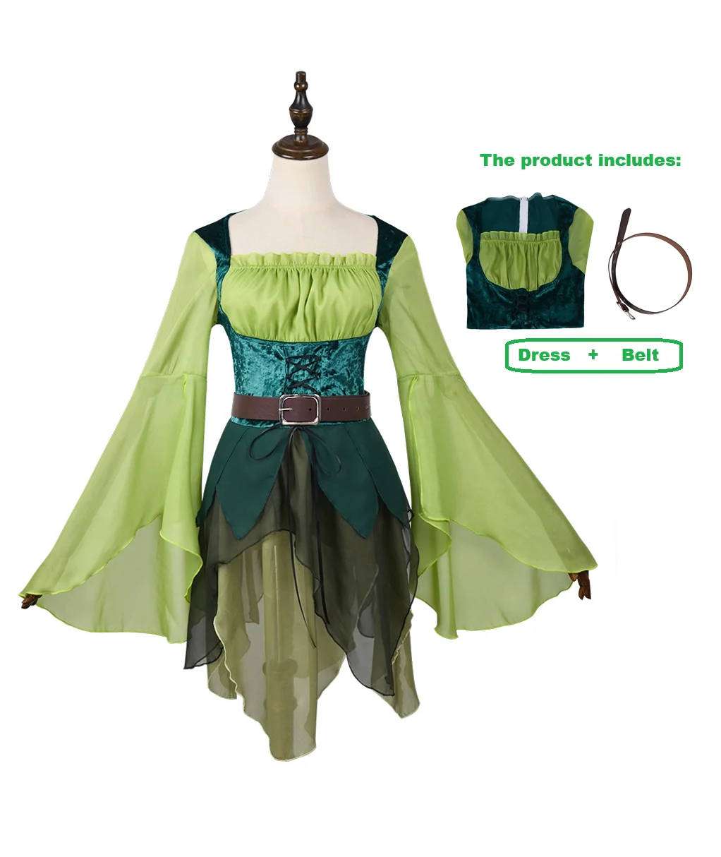Woodland Elf Dress | Medieval Fantasy | Belt Included