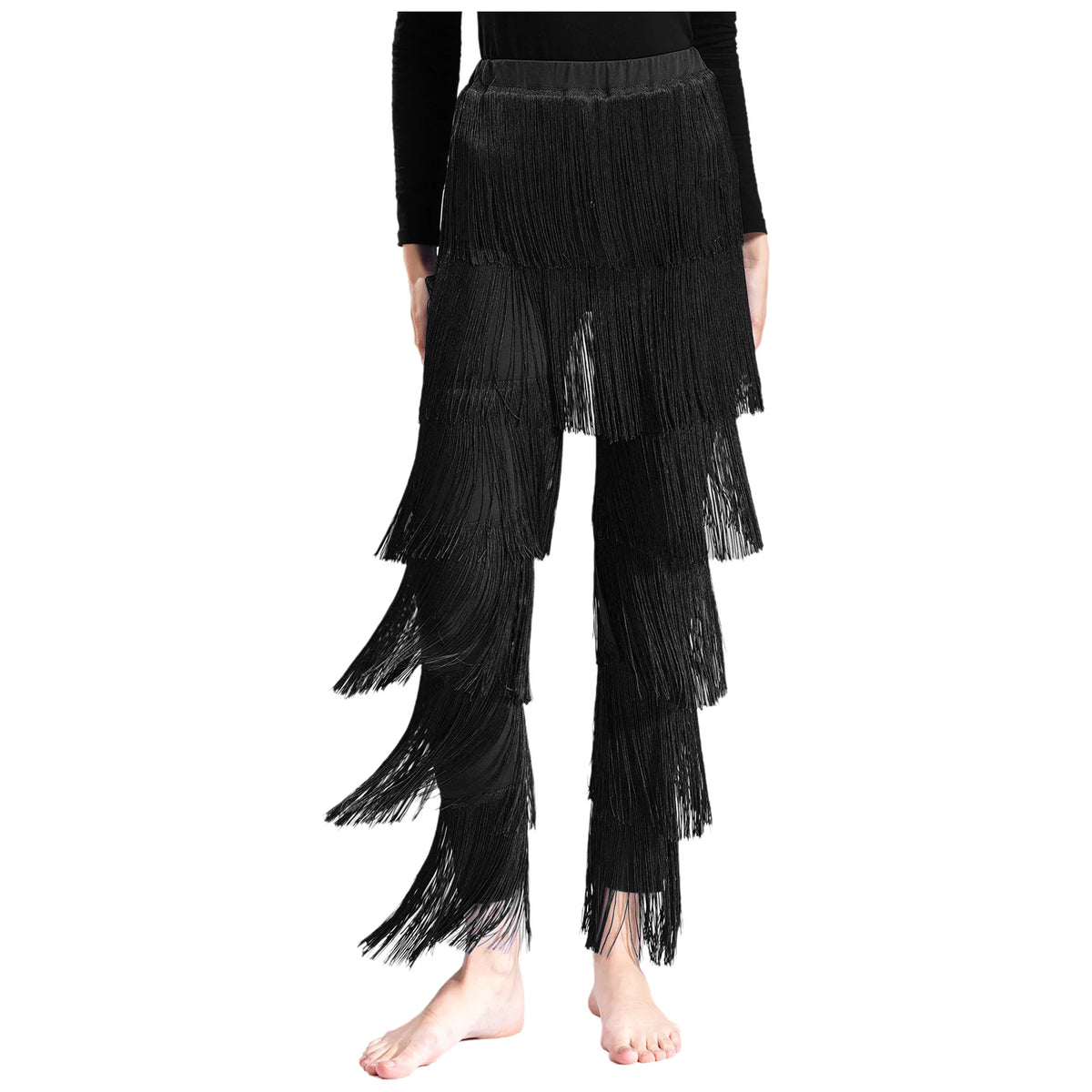 Sequin Tassel Jumpsuit | Halter Neck | Latin Dance