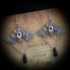 Gothic Bat Wing Drop Earrings | Crystal Drops | 3 Styles