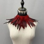Feather Collar | Lace Choker Detail