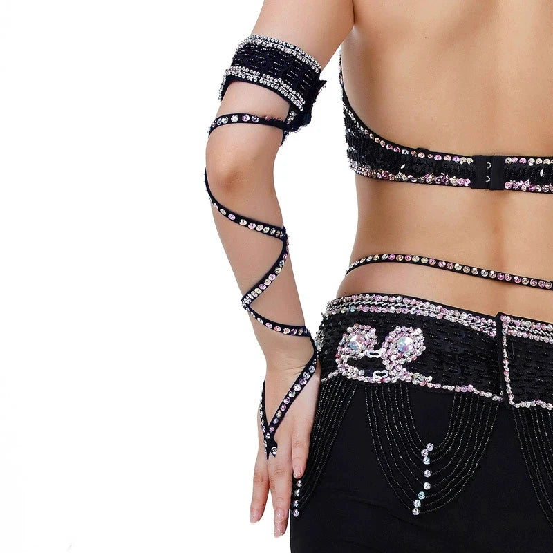 Belly Dance Arm Sleeve | Sequin Cross-Strap Armband