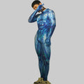 Men's Rhinestone Jumpsuit - Full-Body Sparkly Bodycon Suit for DJ & Stage Performers