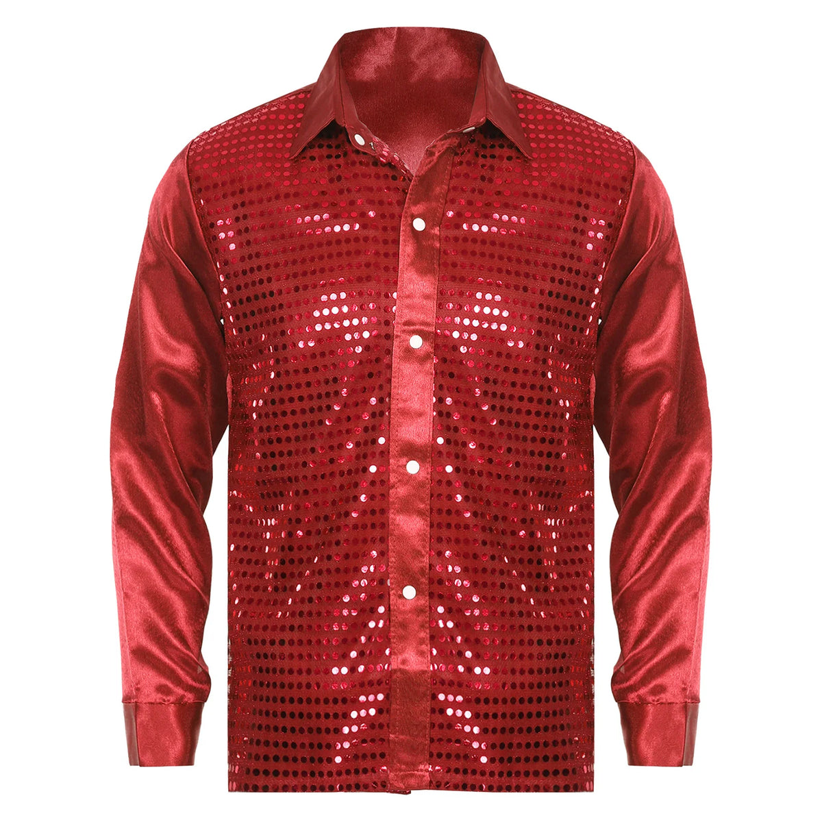 Men's Sequin Shirt | Long-Sleeve Sparkle