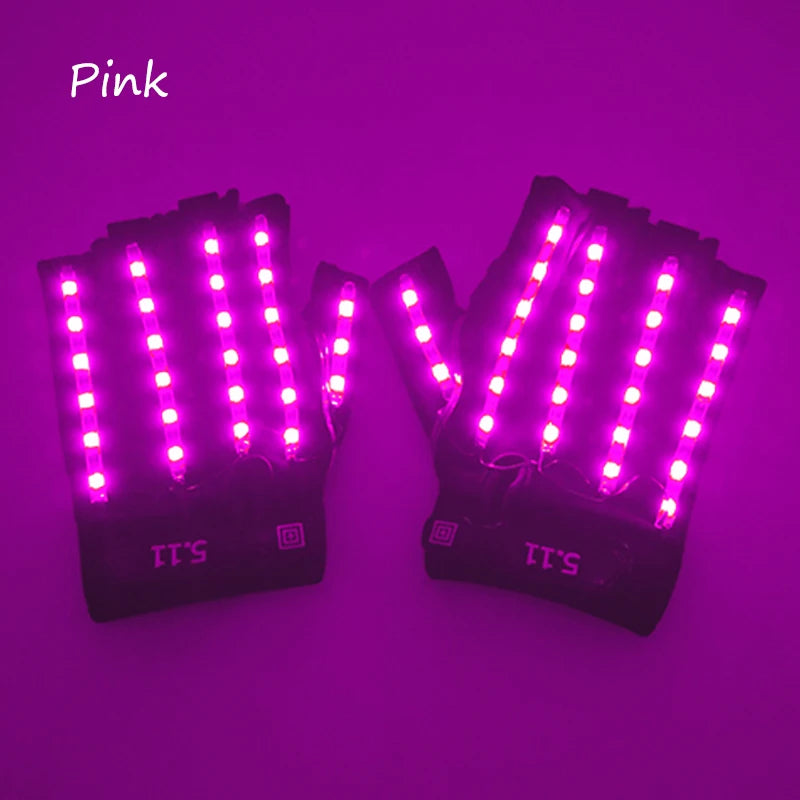 LED Luminous Gloves & Glasses Set - Remote Control Light Up Performance Accessories