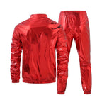 Men's Metallic Tracksuit Set | Zip Jacket & Pants | Stage
