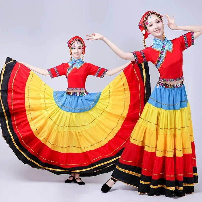 Folk Dance Skirt | Multicolor Sweep
