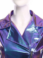 Metallic Cropped Moto Blazer Jacket | 4 Colors