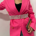 Rhinestone Crystal Wide Belt | Corset Waistband