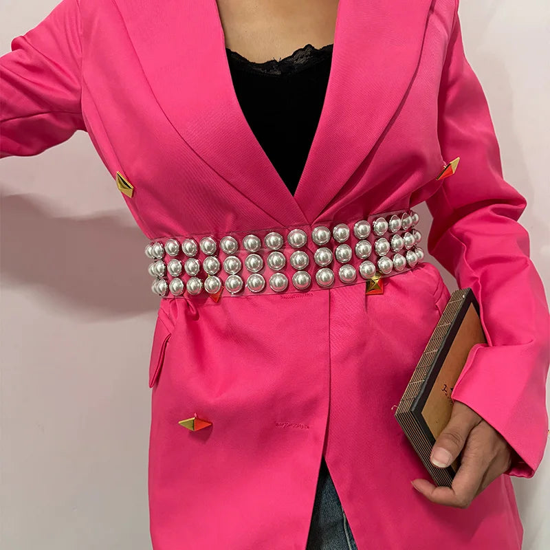 Rhinestone Crystal Wide Belt | Corset Waistband