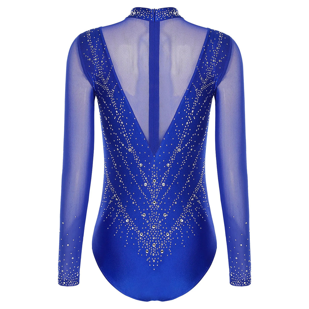 Starlight Long-Sleeve Rhinestone Leotard