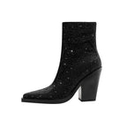 Rhinestone Western Mid-Calf Boots | Stage & Drag