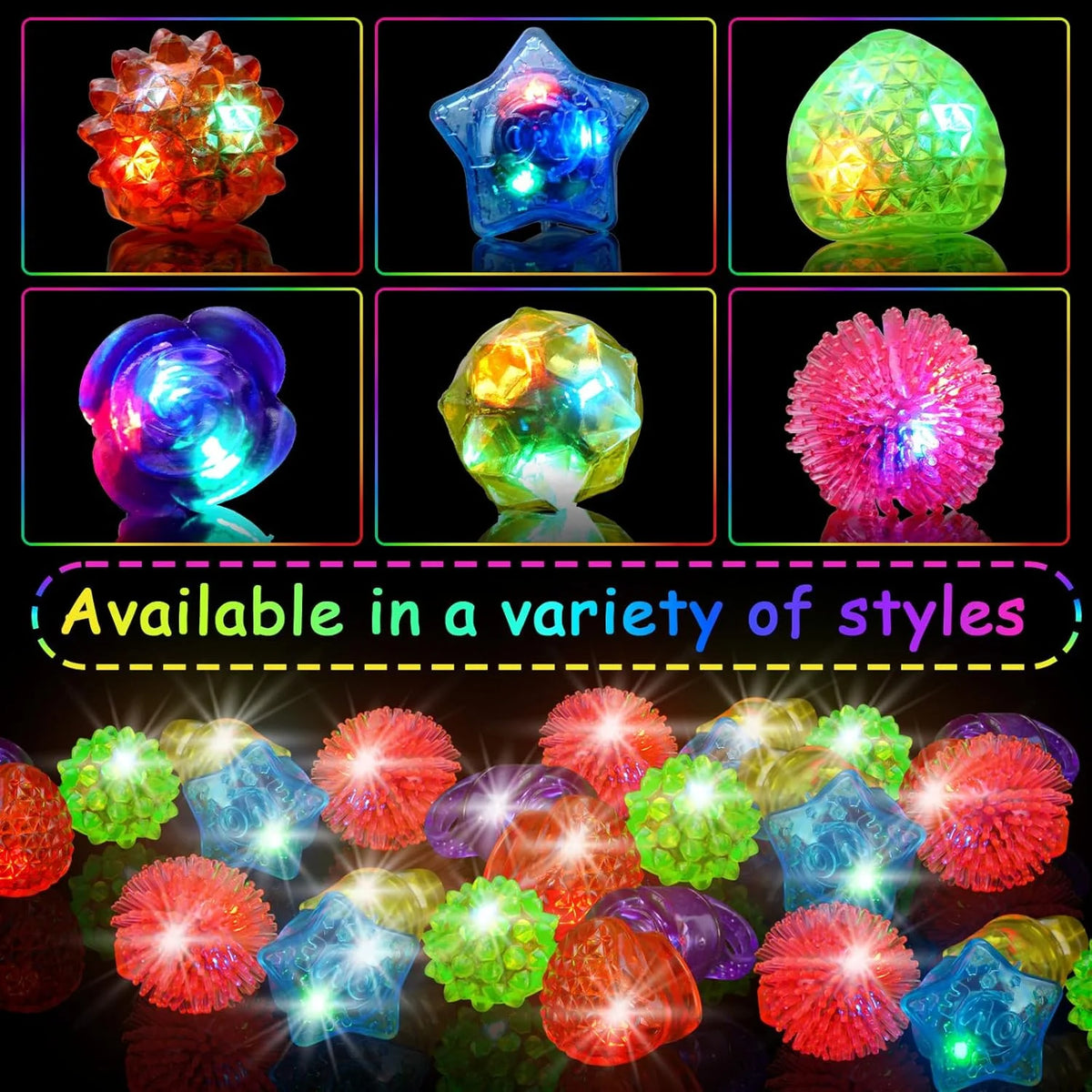 Flashing LED Rings | Rave Party Packs