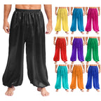 Men's Satin Dance Pants | Elastic Waist | Flowy Fit