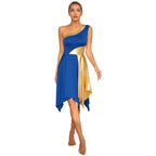 Radiance Metallic One-Shoulder Dance Dress
