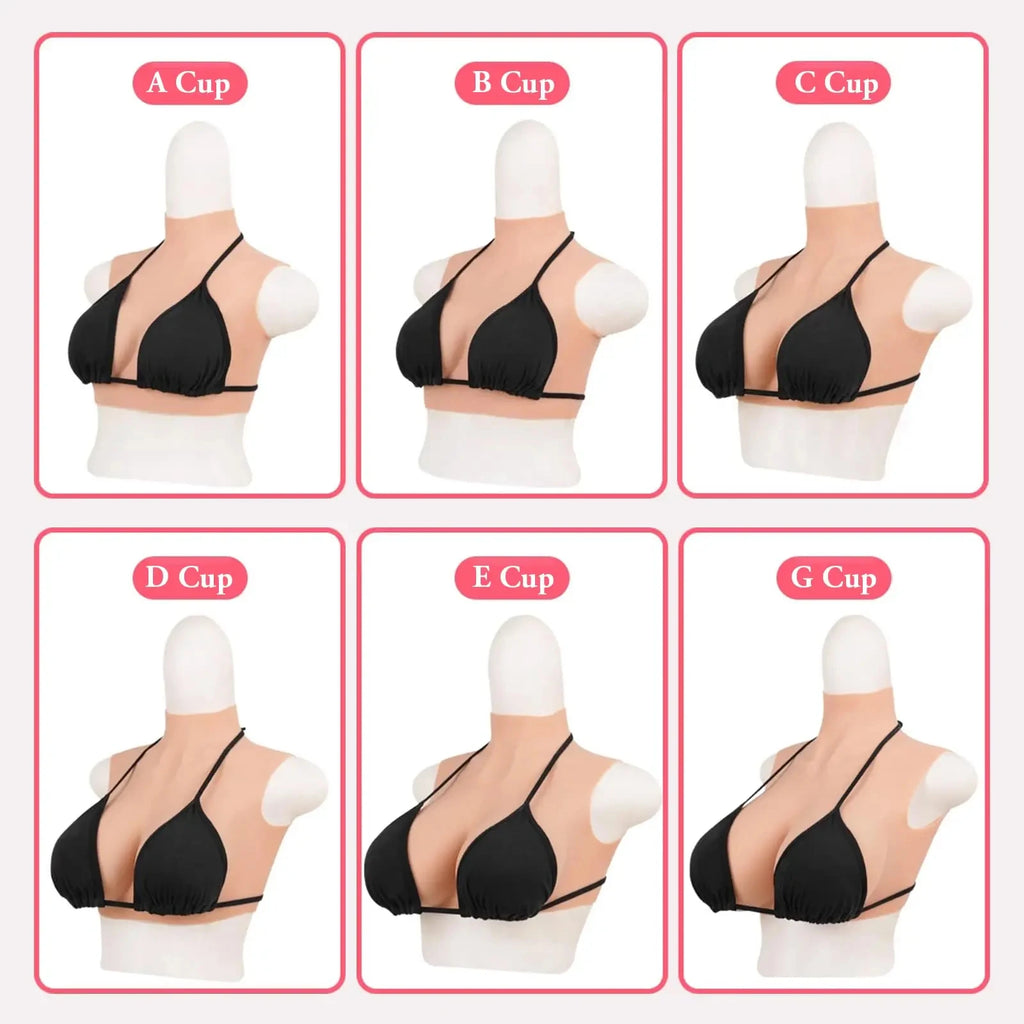 Wearable Silicone Breast Forms | Halter Strap | C–G Cup