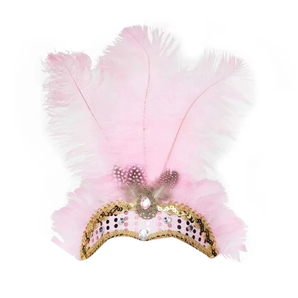 Showgirl Headpiece | Feather Fan Crown