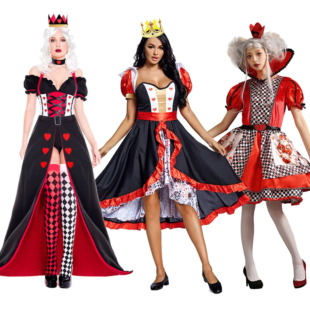 Queen of Hearts Costume | Ball Gown | Poker Queen Dress