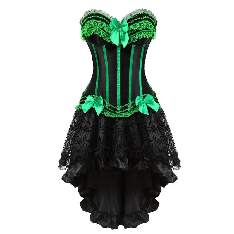 Striped Corset Dress | Lace-Up | Plus Sizes