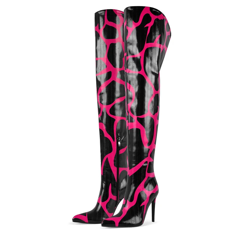 Pointed Over-the-Knee Boots | Stiletto Heel