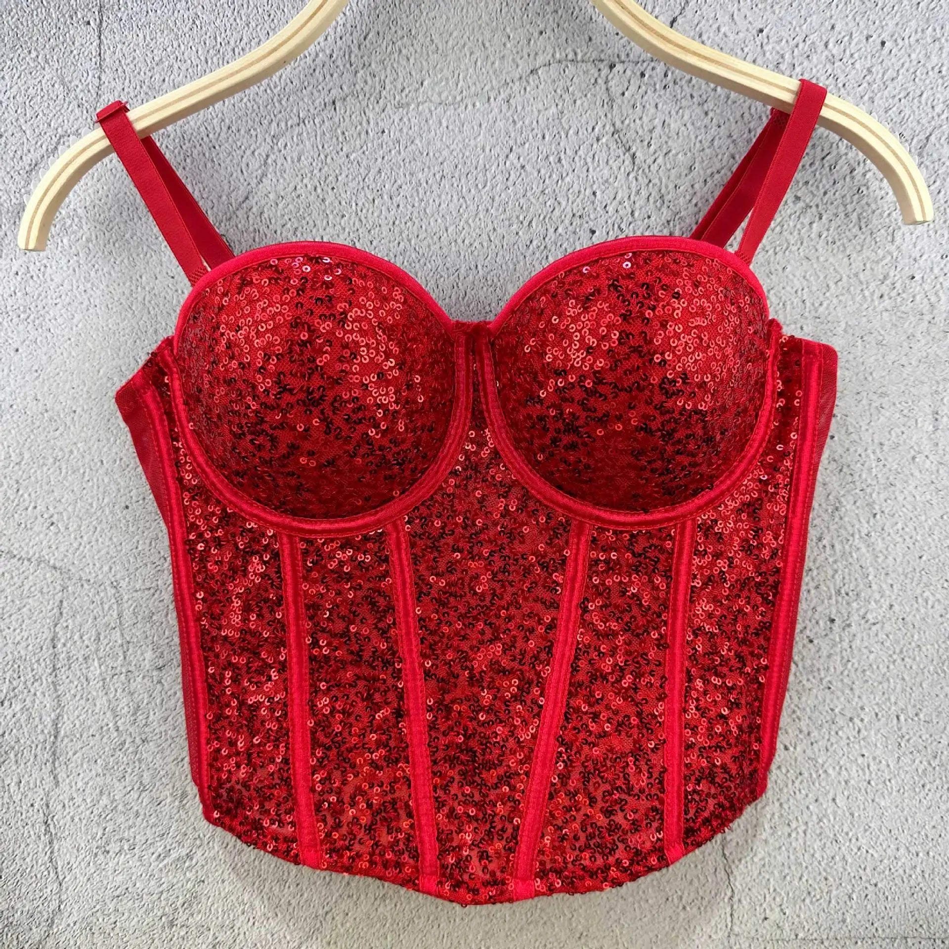 Sequin Bustier | Bling Corset Top | Stage & Party