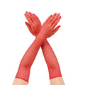 Fishnet Opera Gloves | Rhinestone Stretch
