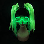 LED Light-Up Braid Pigtail Headband | Rave Festival Hair