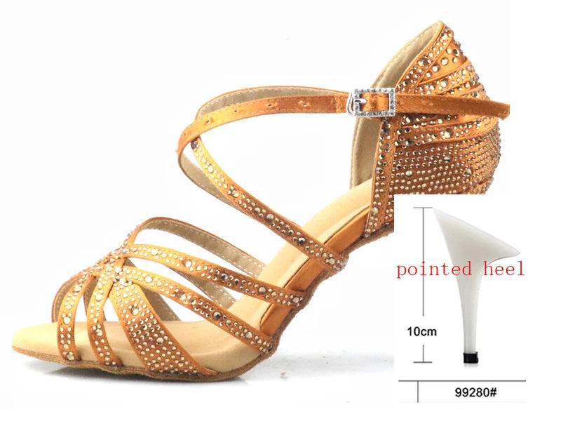 Dazzling Rhinestone Latin Dance Shoes