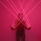Red Laser Gloves - Rechargeable LED Performance Gloves for DJs & Dancers
