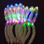 LED Bunny Ear Headbands | Glow Light-Up | Mixed Colors 12pc