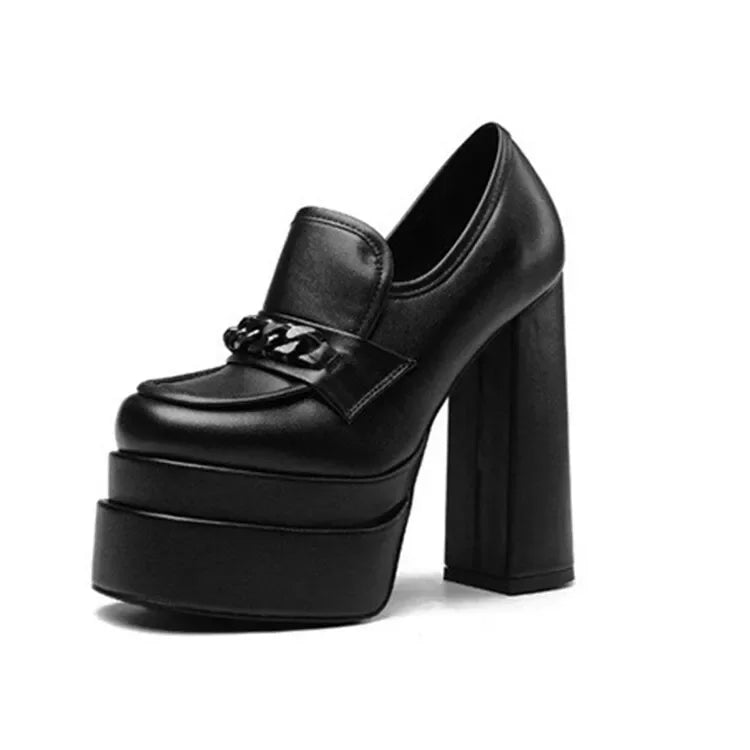 Platform Mary Jane Pumps | Chunky Square Heel