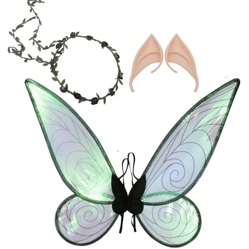 Fairy Accessory Set | Iridescent Butterfly Wings