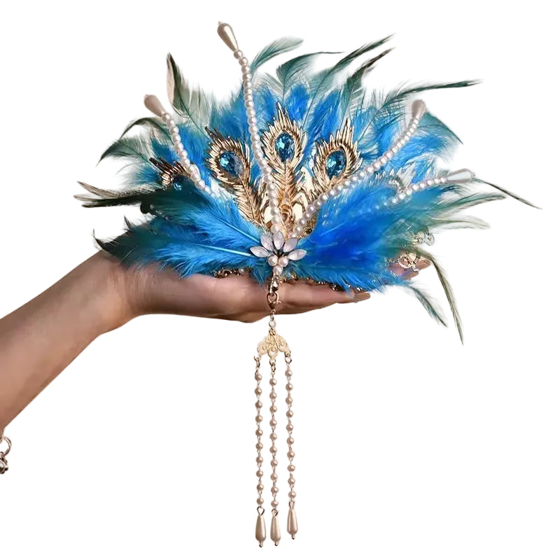 Feather Hairstick | Beaded Fringe | 3 Colors