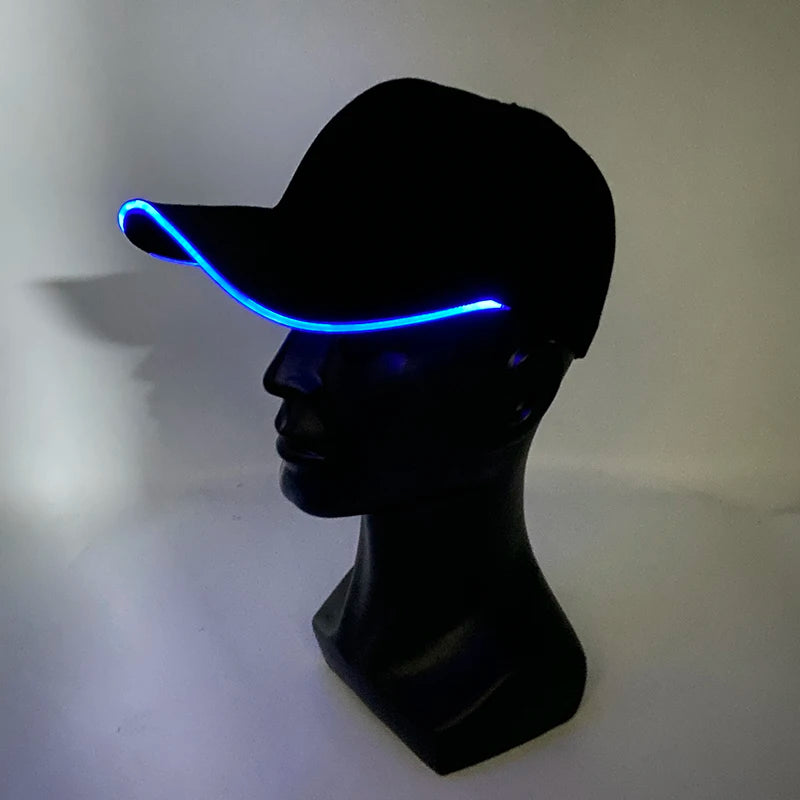 LED EL Wire Baseball Cap | Light-Up Rave Festival Hat