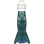 Mermaid Costume | Fish Scale Sequin Gown | Top & Skirt Set