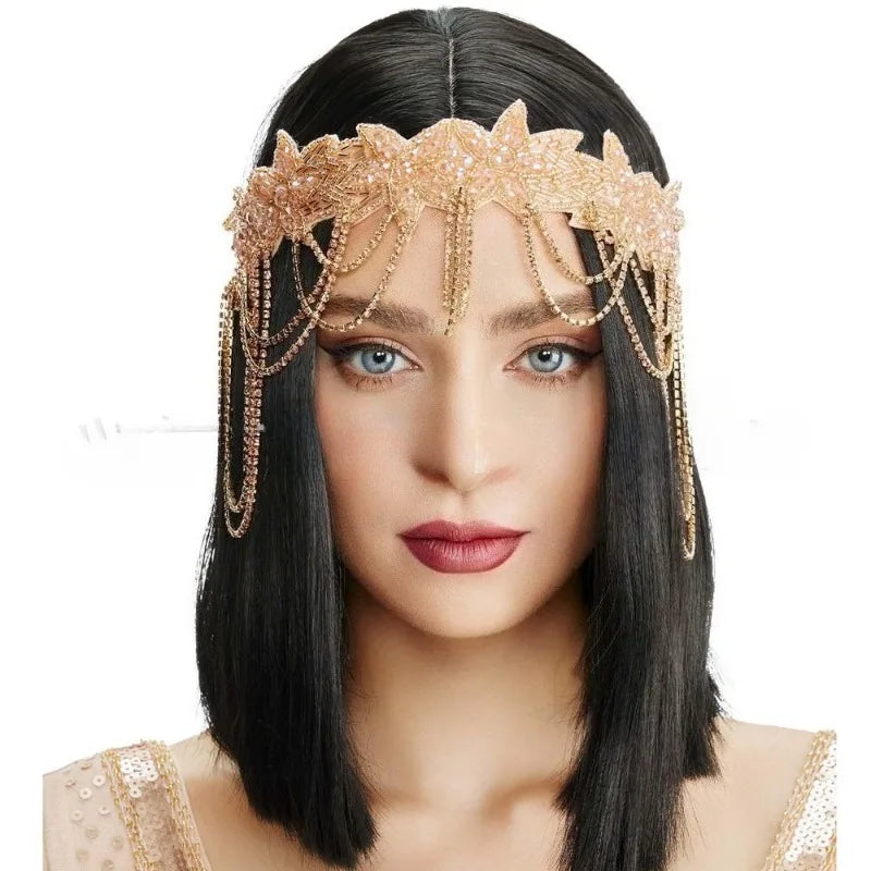 1920s Rhinestone Chain Headband | Gatsby & Gothic | 3 Colors