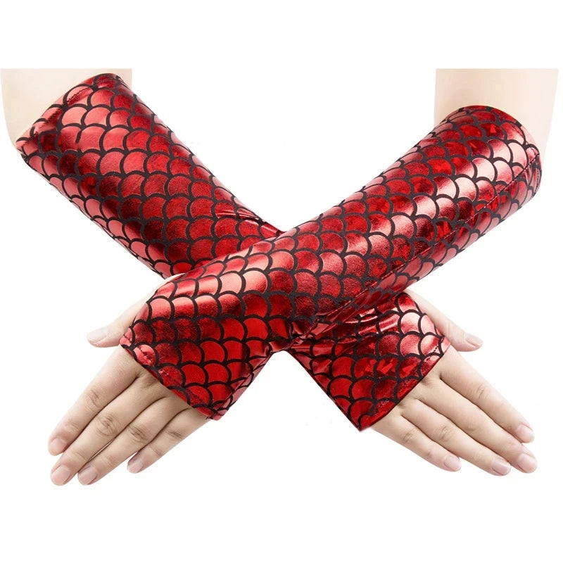 Mermaid Scale Arm Gloves | Fingerless