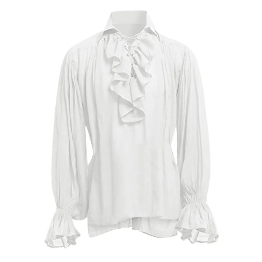 Ruffled Medieval Shirt | Long Sleeve | 4 Colors | S-5XL