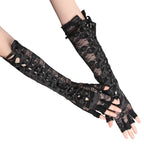 Lace-Up Fingerless Gloves | Gothic