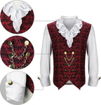 Men's Vampire Costume | Gothic Vest Shirt & Cape