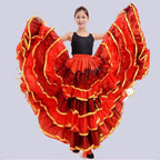 Flamenco Ruffle Skirt | Multi-Tier Swing | 180–720°