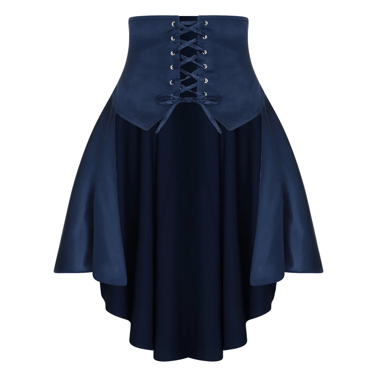 Gothic Bustle Skirt | Lace-Up Waist | Tiered Hem