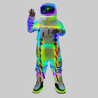 LED Luminous Space Suit - Remote Control Light Up Performance Costume