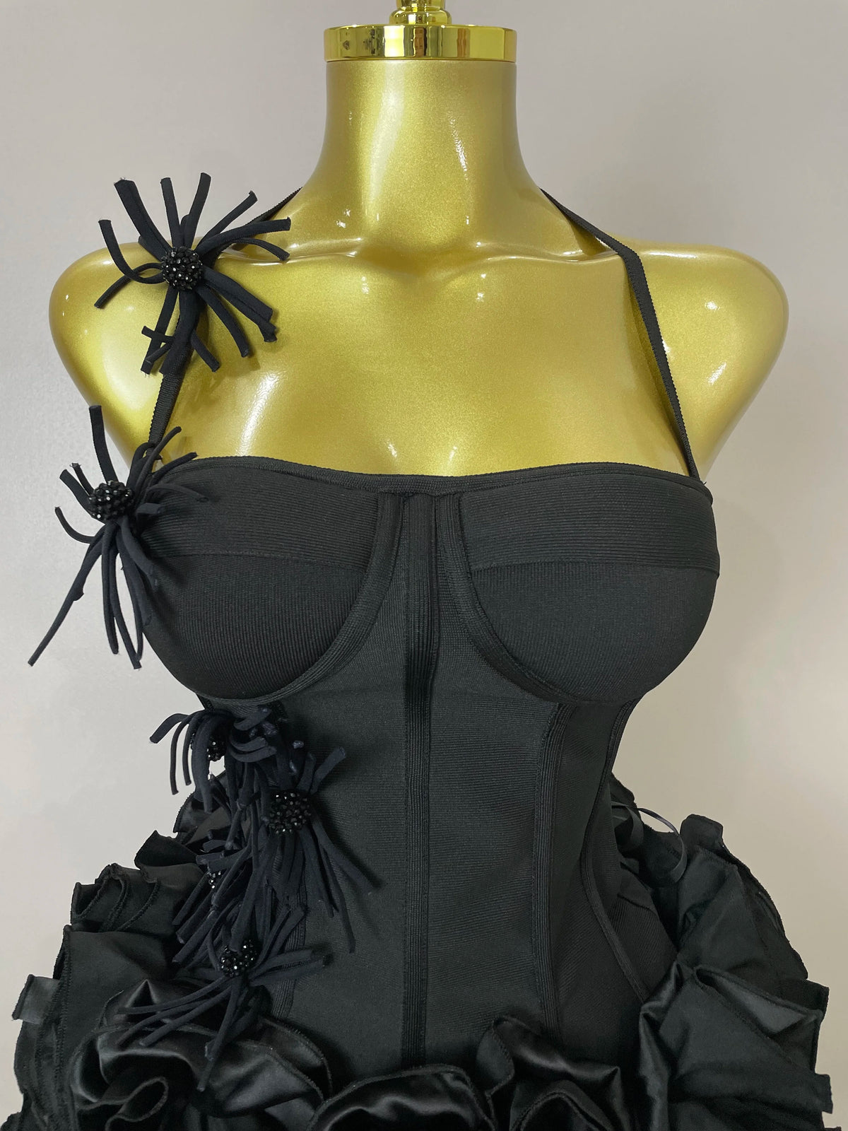 3D Petal Strapless Mini Dress | Sculptural | Stage