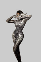 Rayon Glitter Rhinestones Stretch Jumpsuit — Premium Stagewear