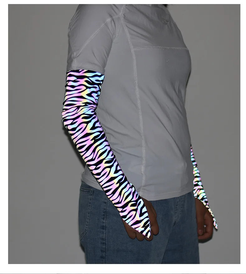 Holographic Reflective Arm Sleeves | Festival & Rave Accessory | 5 Prints