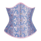 Floral Jacquard Underbust Corset | Front Busk | Boned